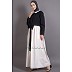 Dual colored abaya with Peter Pan Collar Dual colored abaya with Peter Pan Collar